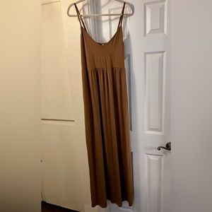 Mocha V Neck Maxi Dress Size XXL -Size runs small see measurements